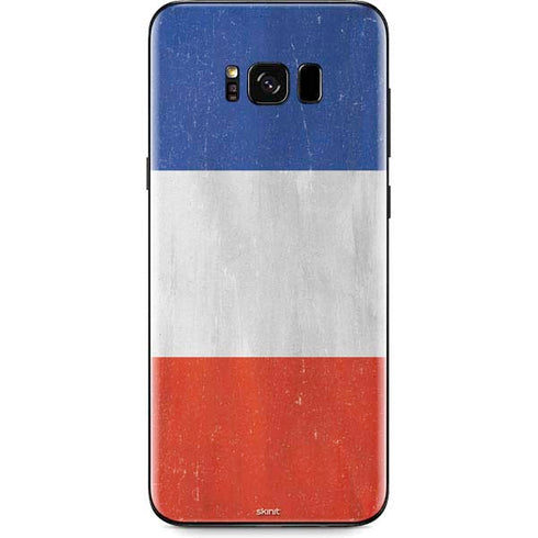 French Flag Distressed Galaxy S8 Skin